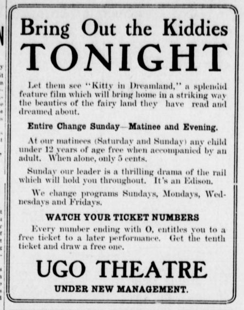 Bring out the kiddies to the U-GO, 1913