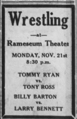Rameseum theater ad, 1932
