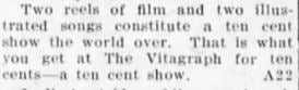 Last ad for the Vitagraph, 1908