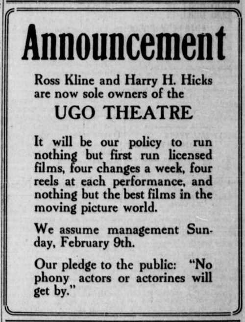 Ownership ad for the U-GO, 1913