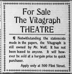 Vitagraph for sale, 1908