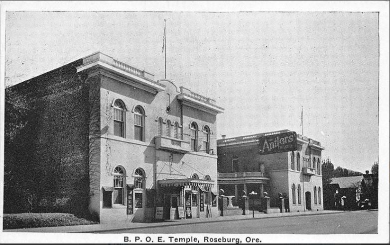 Postcard image of Antlers theater