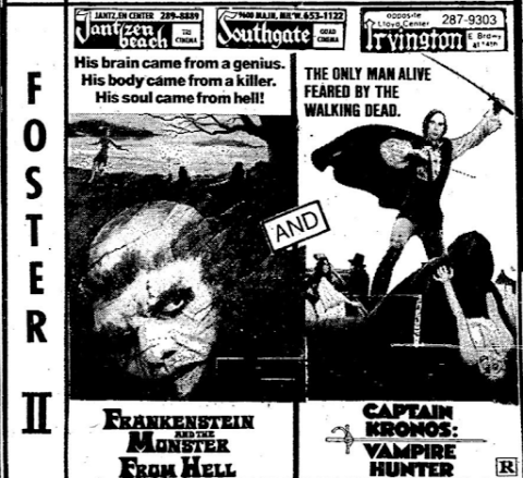 Hammer double feature at the Irvington