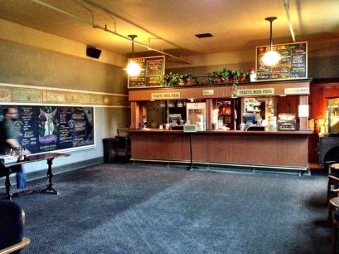 the theater bar and concession stand