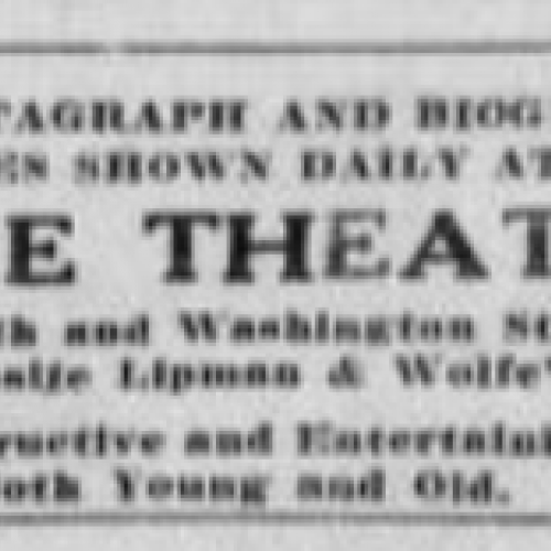 News advertisement about the Dixie Theater in 1913