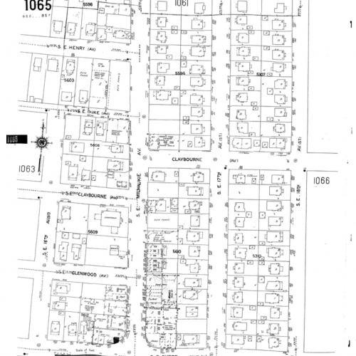 Sanborn map showing the streets surrounding the moreland theater