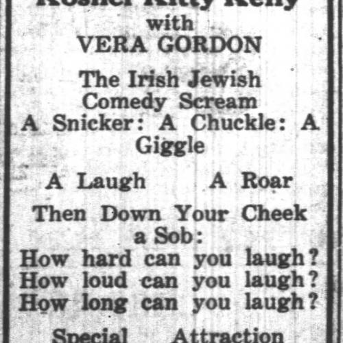 Ad for the Hollywood theater, 1927