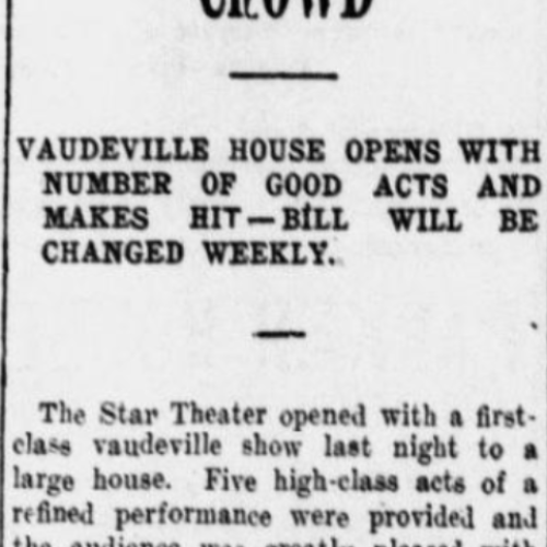 "Star Theater Has Crowd"
