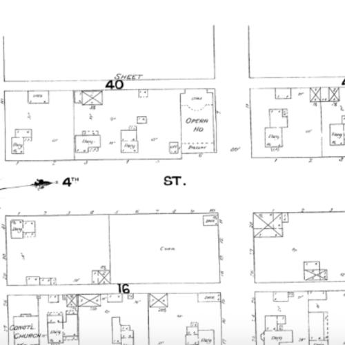 This is the Sanborn map of the area just 2 years later, nothing major has changed.