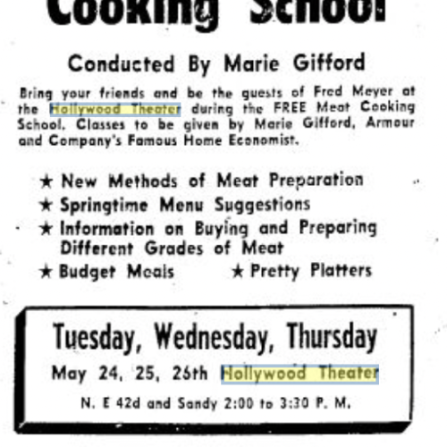 Fred Meyer x Hollywood Theater newspaper clipping