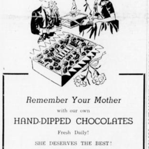 Hillsboro Argus ad for Bennett's Sweet Shop next to the Hill, April 29, 48 - page 9 