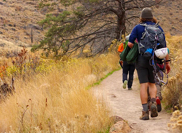 People on hiking path.