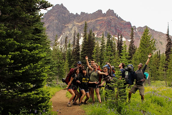UO Students on a hike