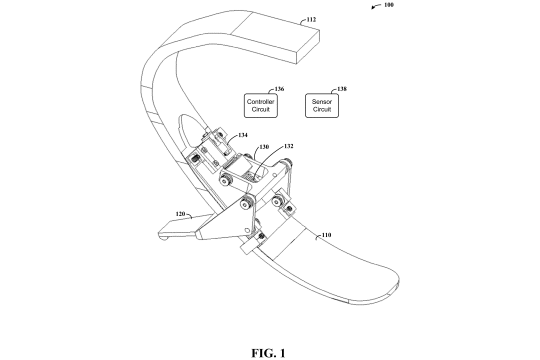 Prototype of a prosthesis for walking or running. 