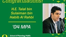 Congratulations to HE Talal. 