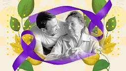 image of two individuals holding hands while embracing