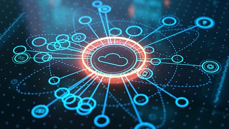 graphic rendering of ai cloud network