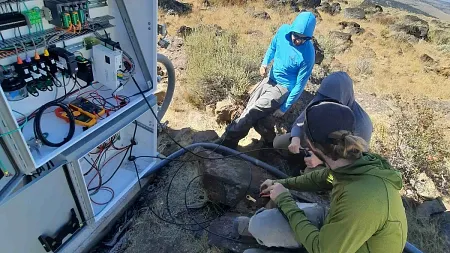 working on a wildfire camera