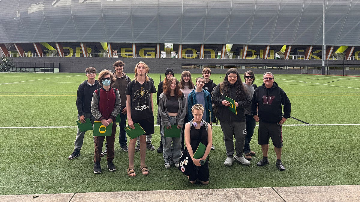 Willamette High school campus tour for NICE program