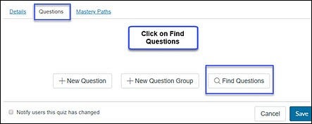 Details Find Questions path 