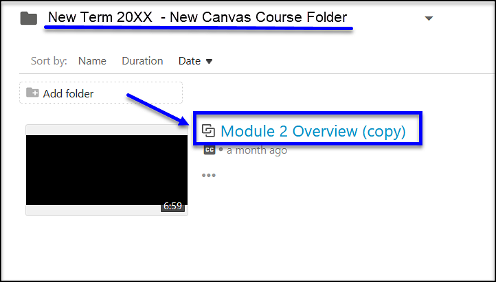 New Course with reference copy video.