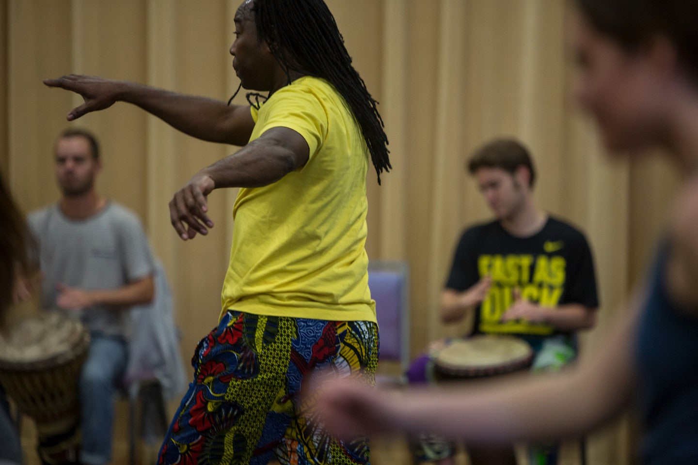 student dancing