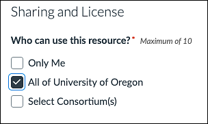 Canvas Commons share resources with all of UO