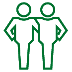 two people standing together