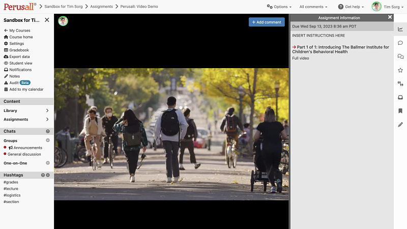 Perusall Video Annotation