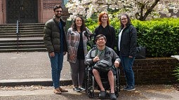 AEC staff and students pictured outside Knight Library