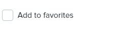 The 'add to favorites' check box when creating a new starter task