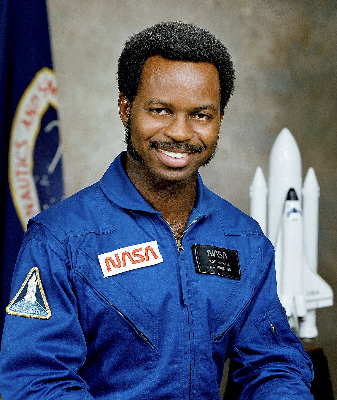 Ronald E. McNair in NASA jumpsuit