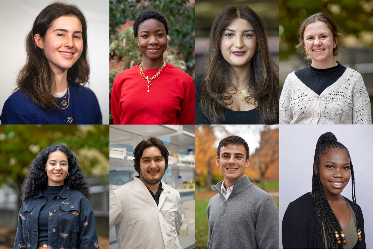 8 students who have benefited from the Impact Fund