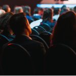 view from audience at a presentation