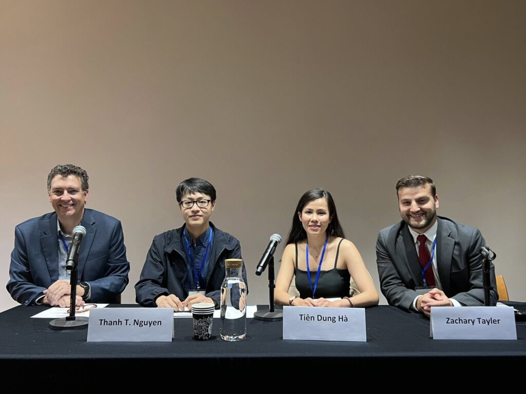 Panel 2 Speakers featuring Edward Miller, Thanh Nguyen, Ha Tien-Dung, and Zachary Tayler