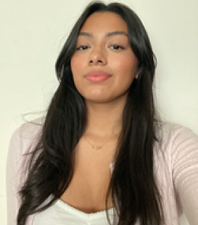 Hispanic woman with long dark hair