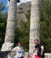 Sara and Carey at the temple of Athena in Priene, an ancient city of Ionia