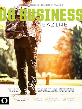 The cover of the Fall 2018 edition of UO Business The Magazine
