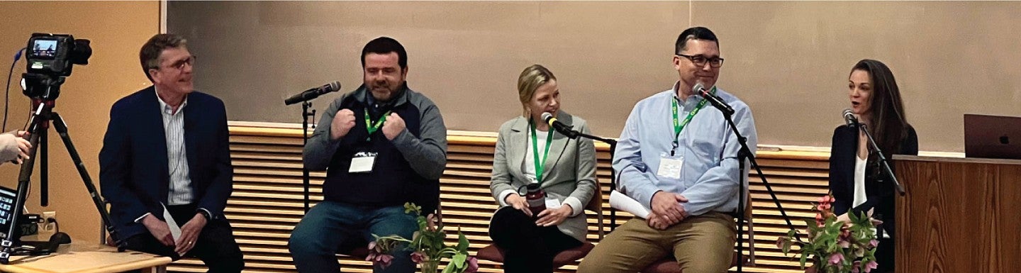 A panel of guest speak during the Summit for Sustainable Organizations