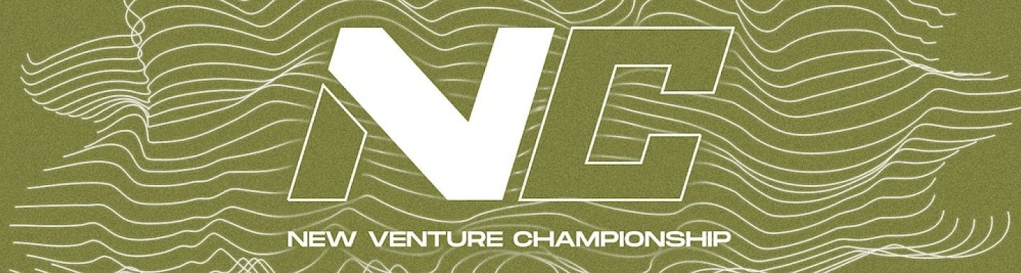 NVC logo on a light brown background with wavy lines