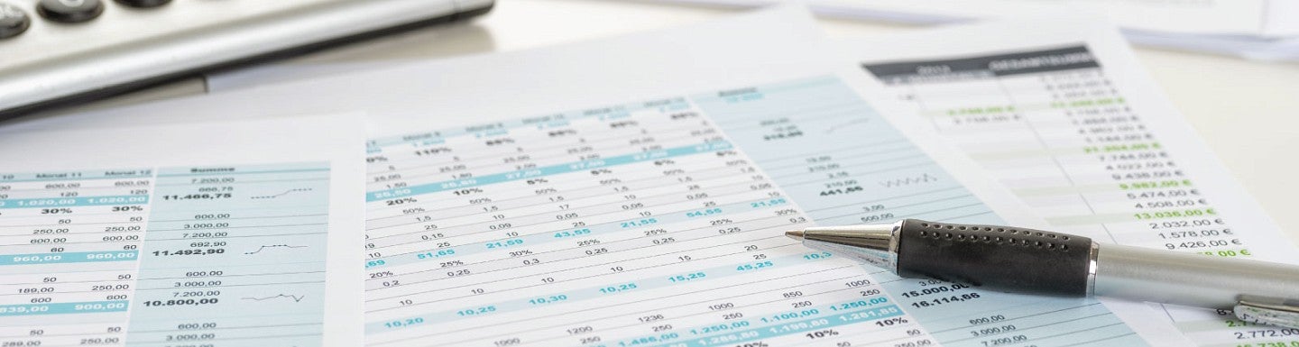 Close up photo of tax documents on a desk