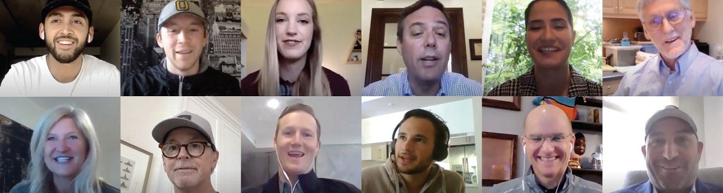 Photo collage of speakers from the Getting Ahead video series