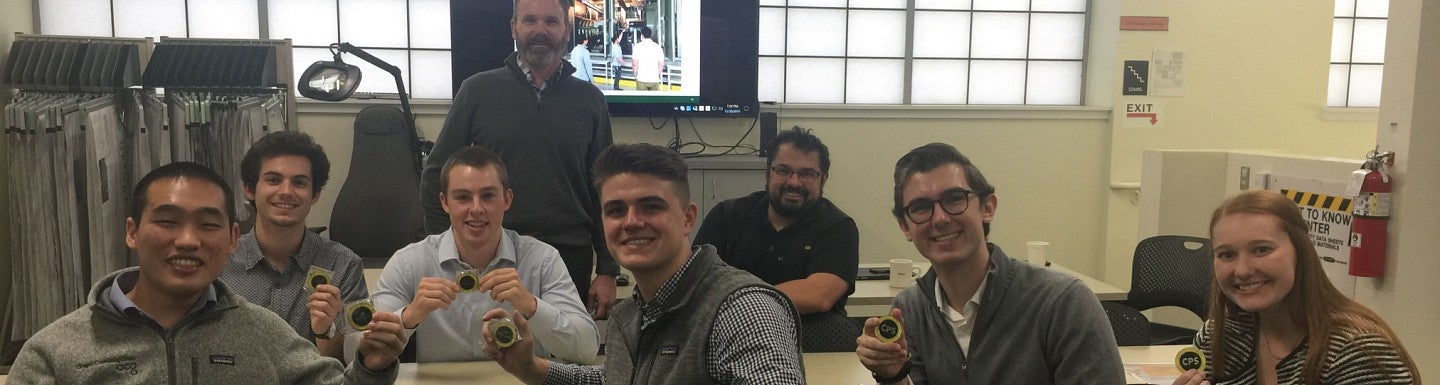 Student members of the Oregon Consulting Group at a site visit