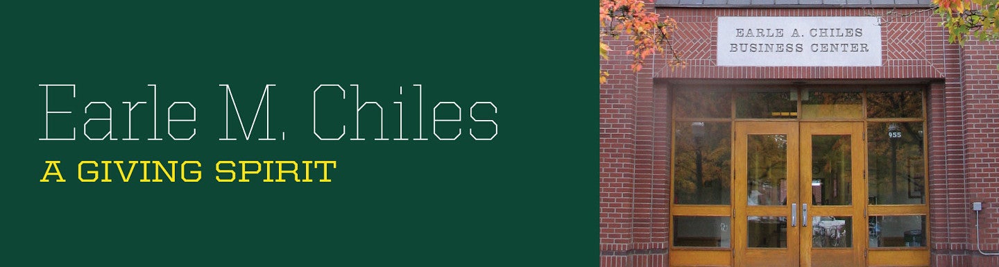 Front doors of Chiles Hall