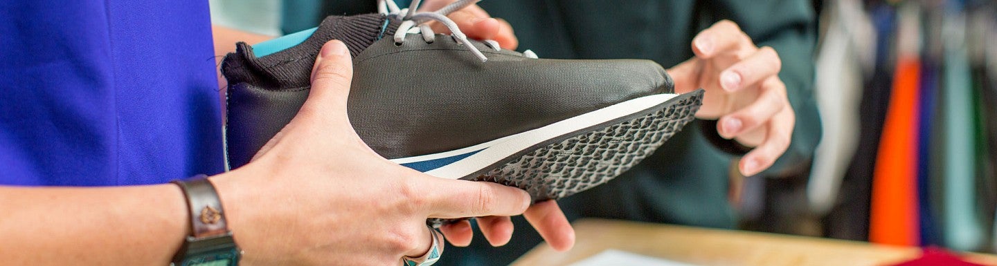 SPM students work on a shoe design