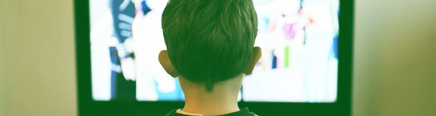 Child watching television
