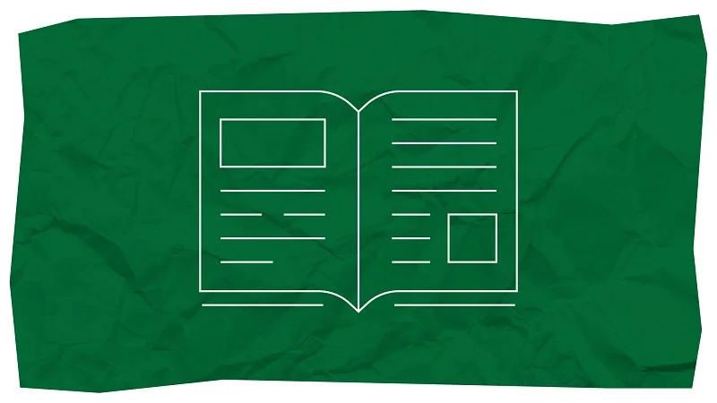 Icon of a magazine or research journal.