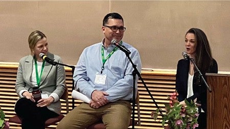 A panel of guest speak during the Summit for Sustainable Organizations