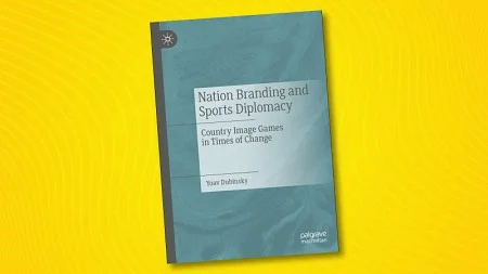 A photo of the cover of Yoav Dubinsky's book Nation Branding and Sports Diplomacy