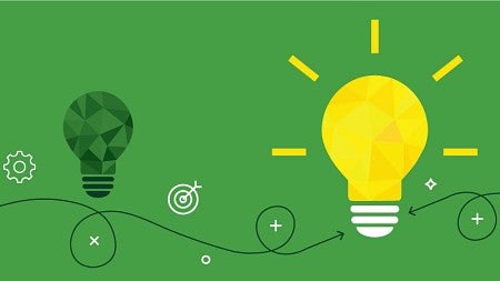 Simple digital art of light bulbs